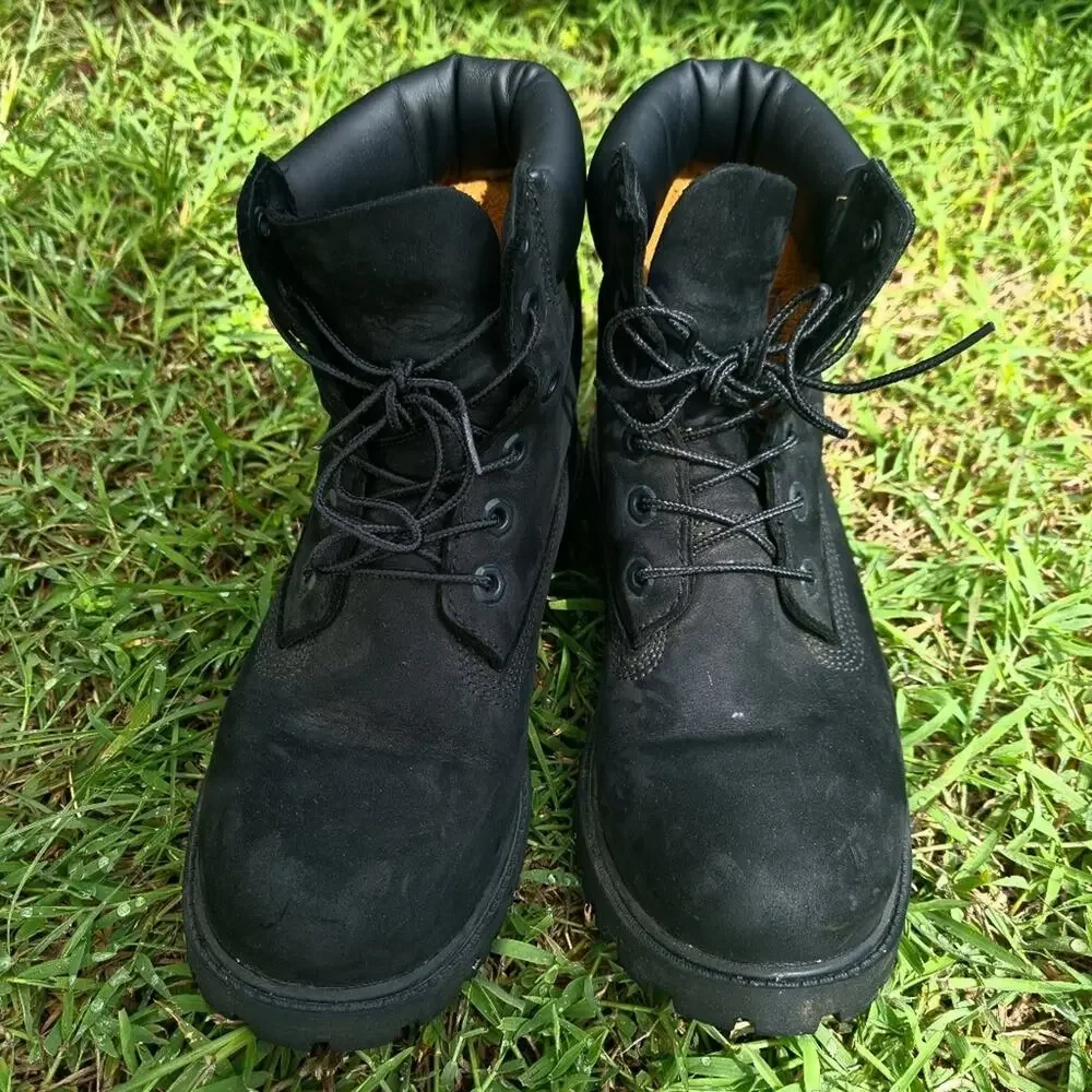 Black Timberland Boots Size 5.5